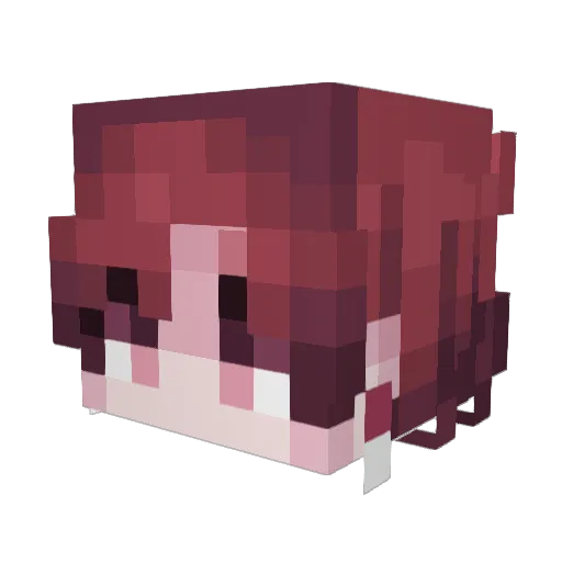kusH888 Minecraft avatar head, 3D render