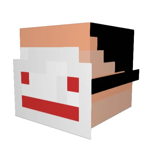 kusari114 Minecraft avatar head, 3D render