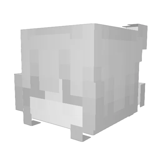 kushcat Minecraft avatar head, 3D render