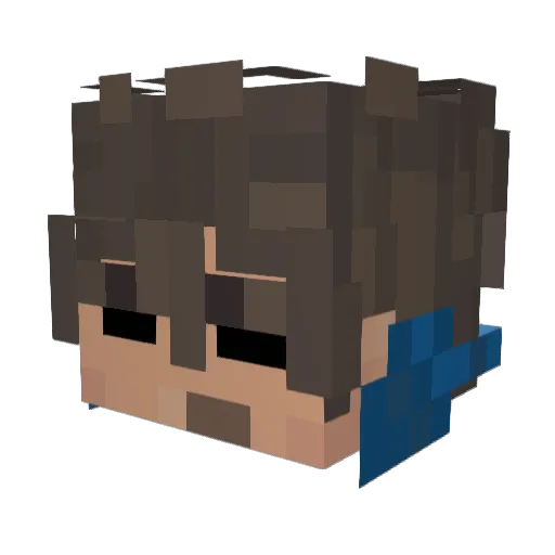 kushchik123 Minecraft avatar head, 3D render