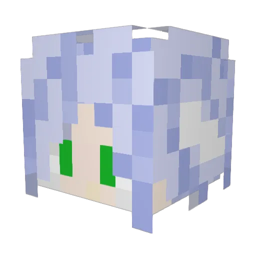 kushiRaiN Minecraft avatar head, 3D render