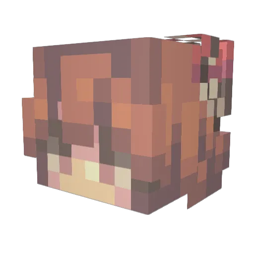 kusia_exe Minecraft avatar head, 3D render