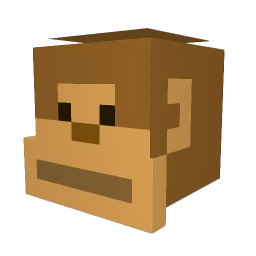 kuskuss Minecraft avatar head, 3D render