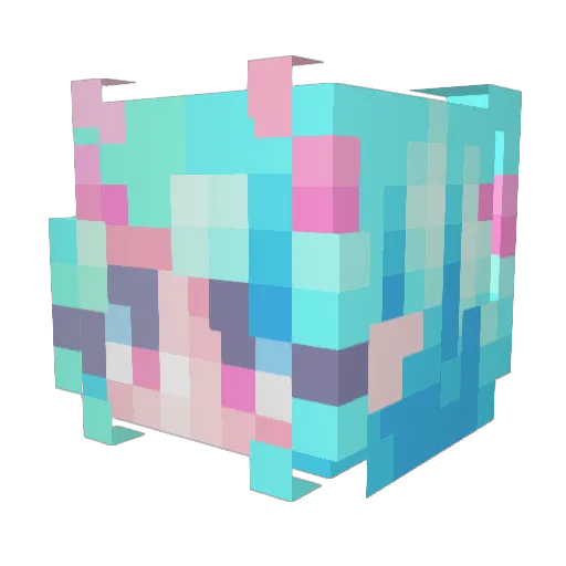 kusmall Minecraft avatar head, 3D render