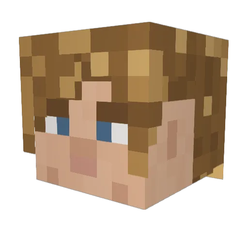 kustilaps Minecraft avatar head, 3D render