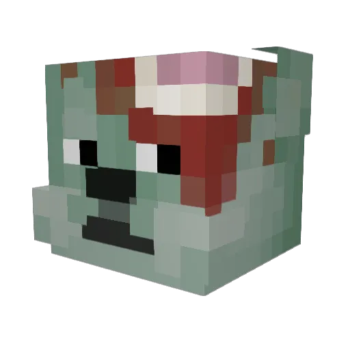 kusuos Minecraft avatar head, 3D render