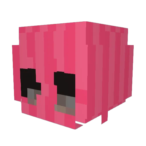 kutapan Minecraft avatar head, 3D render