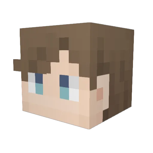 kuu_u Minecraft avatar head, 3D render
