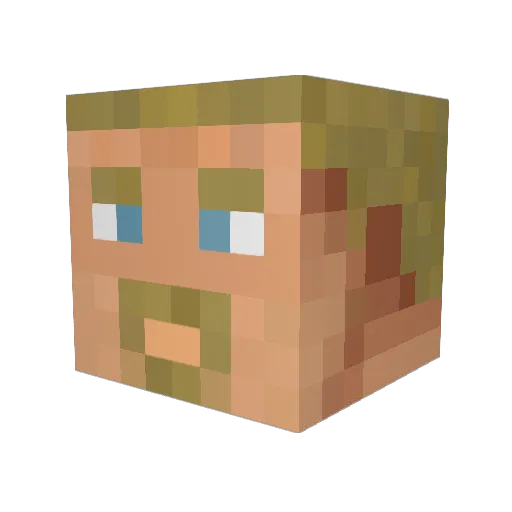 kuubitti Minecraft avatar head, 3D render