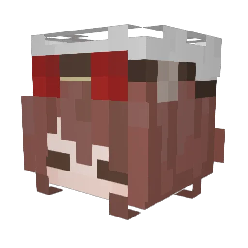 kuudksi Minecraft avatar head, 3D render