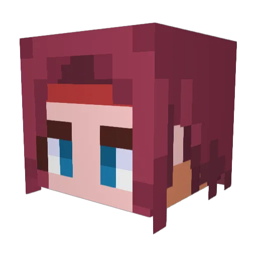kuuk1 Minecraft avatar head, 3D render
