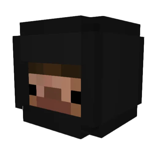 kuutamolla Minecraft avatar head, 3D render