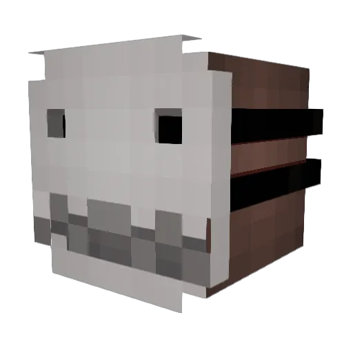 kuwareta Minecraft avatar head, 3D render