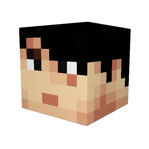 kuwasakaya Minecraft avatar head, 3D render
