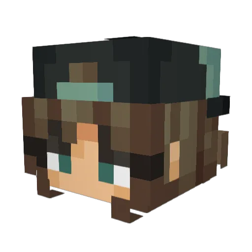 kuxeli Minecraft avatar head, 3D render