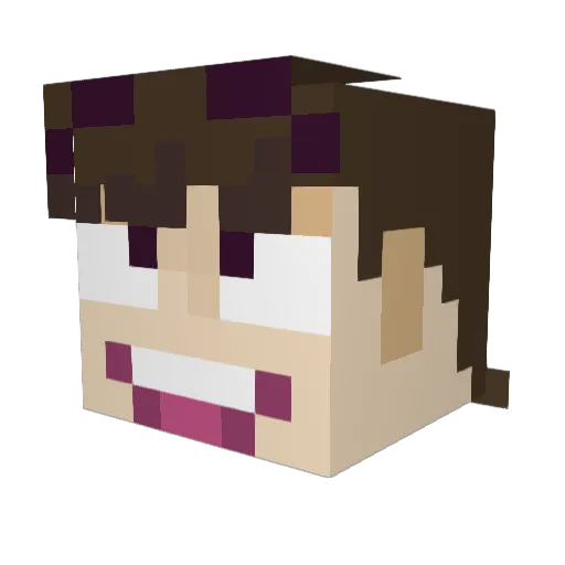 kuyadasu Minecraft avatar head, 3D render