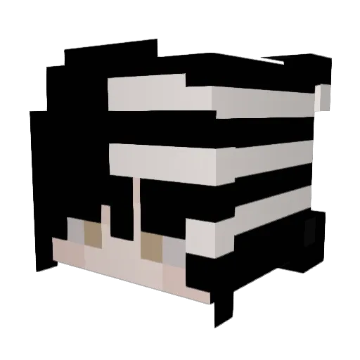 kuyiki Minecraft avatar head, 3D render