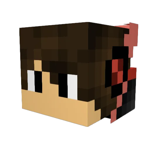 kuykk Minecraft avatar head, 3D render