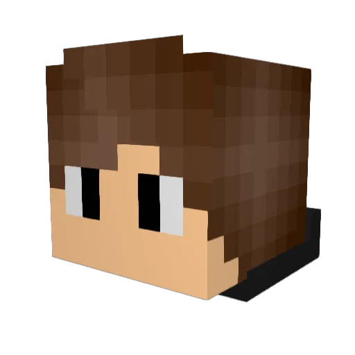 kuyuka Minecraft avatar head, 3D render