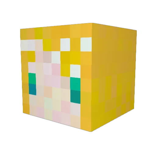 kuyuyu Minecraft avatar head, 3D render