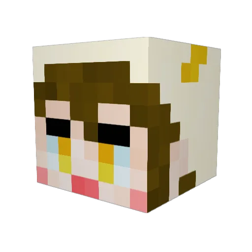 kuzen0802 Minecraft avatar head, 3D render