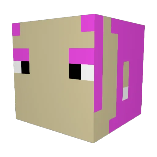 kuzpi Minecraft avatar head, 3D render