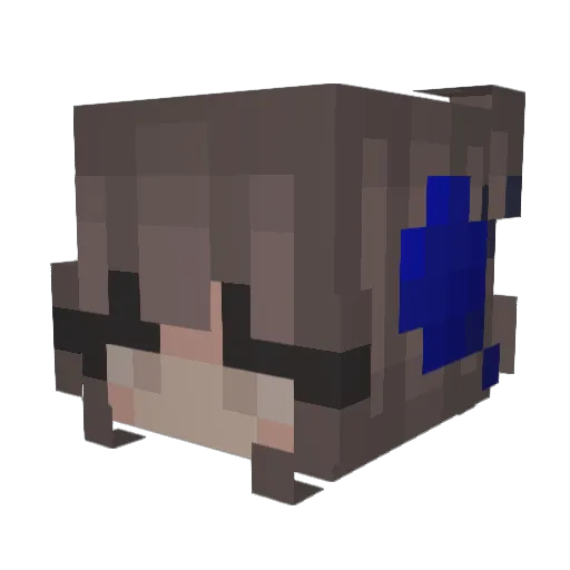 kuzucou_ Minecraft avatar head, 3D render