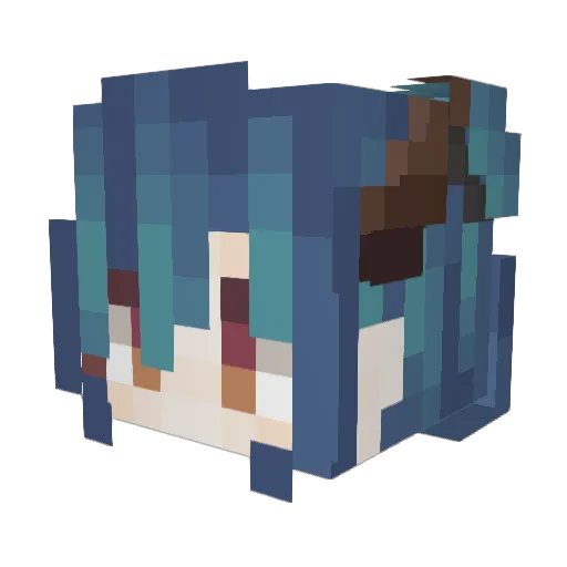 kuzum1 Minecraft avatar head, 3D render