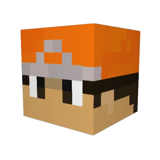 kv0k Minecraft avatar head, 3D render
