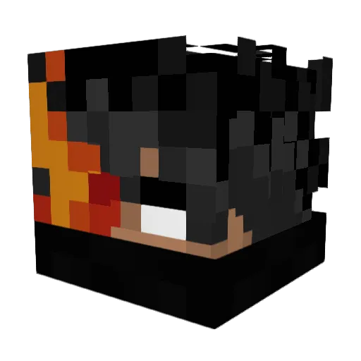 kvaneri Minecraft avatar head, 3D render