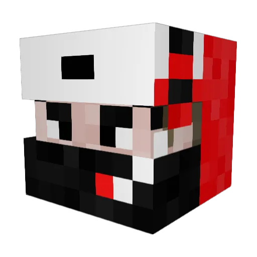 kvaradon Minecraft avatar head, 3D render