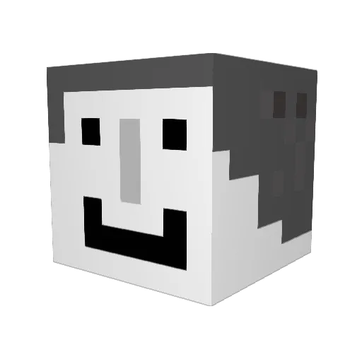 kvasyalublu Minecraft avatar head, 3D render