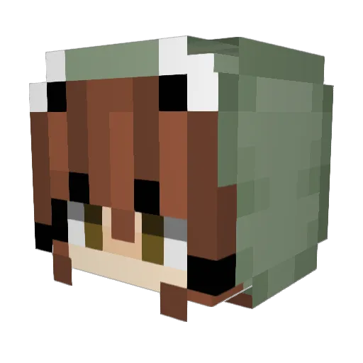 kvcqra Minecraft avatar head, 3D render
