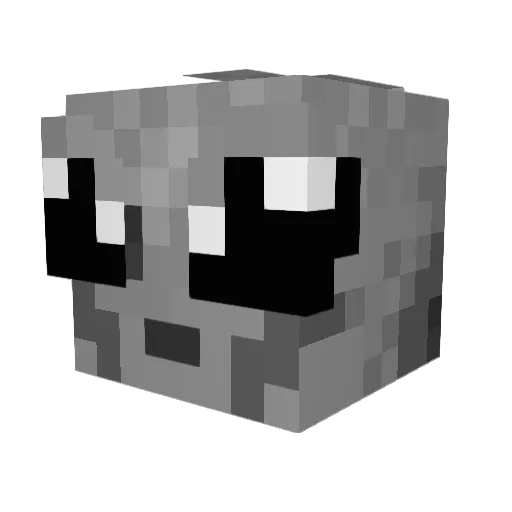 kvcv Minecraft avatar head, 3D render