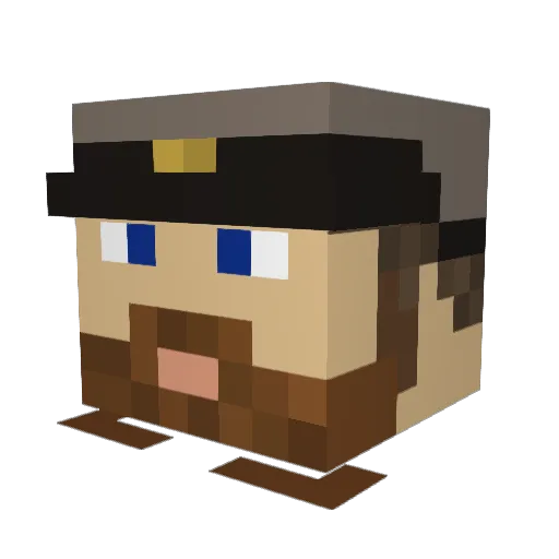 kveegoingnutty Minecraft avatar head, 3D render