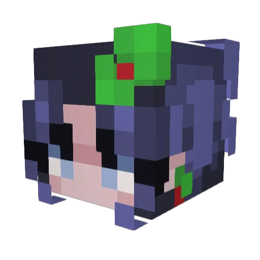 kveldskog Minecraft avatar head, 3D render