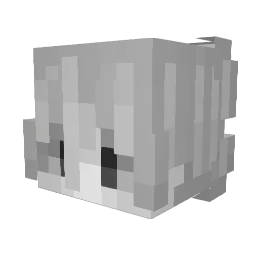 kvinlee Minecraft avatar head, 3D render