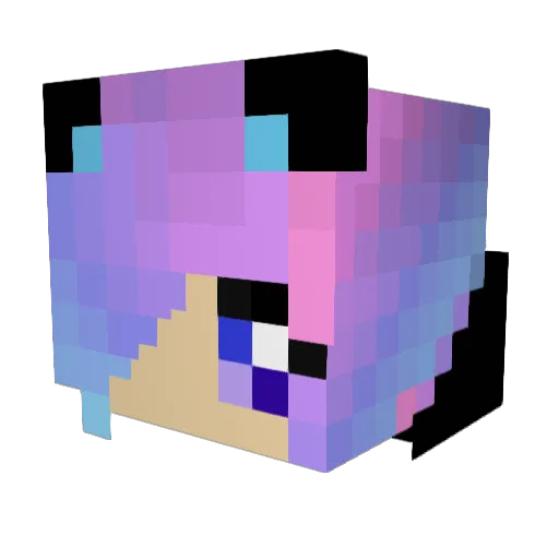 kvito1 Minecraft avatar head, 3D render