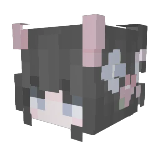 kvjp Minecraft avatar head, 3D render