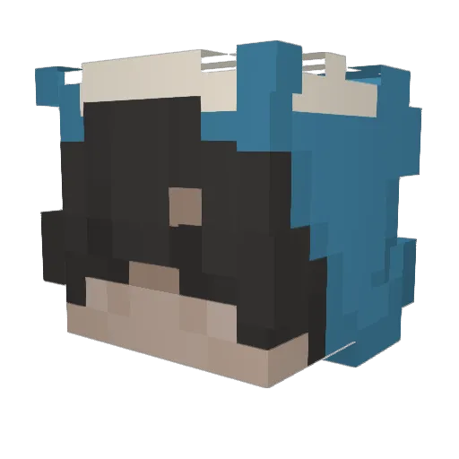 kvler Minecraft avatar head, 3D render