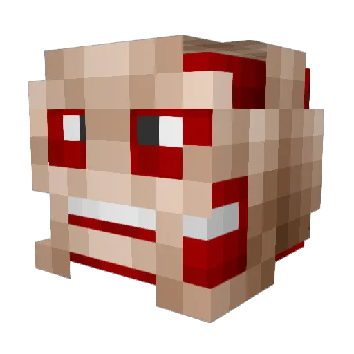 kvlerr Minecraft avatar head, 3D render