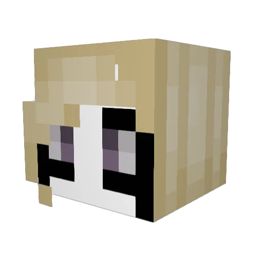 kvm666 Minecraft avatar head, 3D render