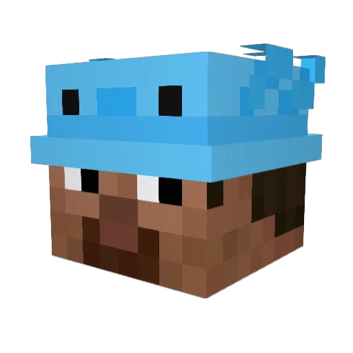kvxp Minecraft avatar head, 3D render