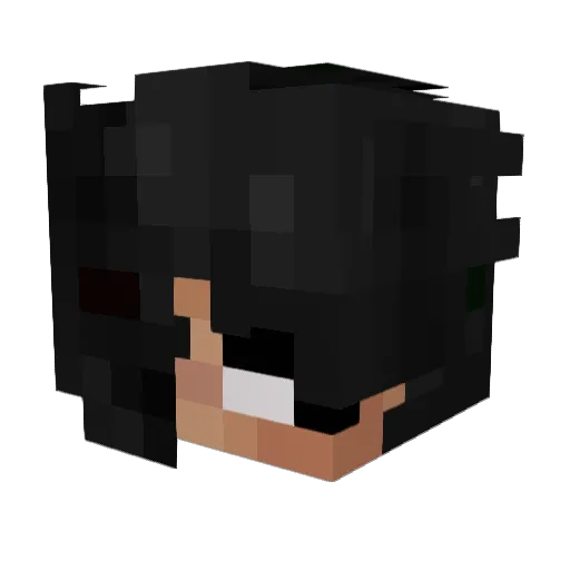 kw17k Minecraft avatar head, 3D render