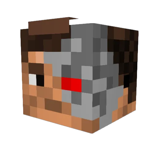 kw6704 Minecraft avatar head, 3D render