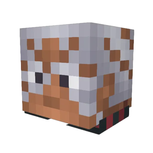 kwaiidono Minecraft avatar head, 3D render