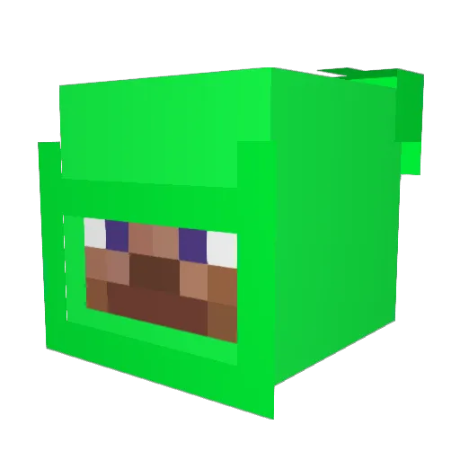 kwak0 Minecraft avatar head, 3D render