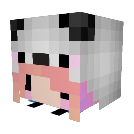 kwamaking Minecraft avatar head, 3D render