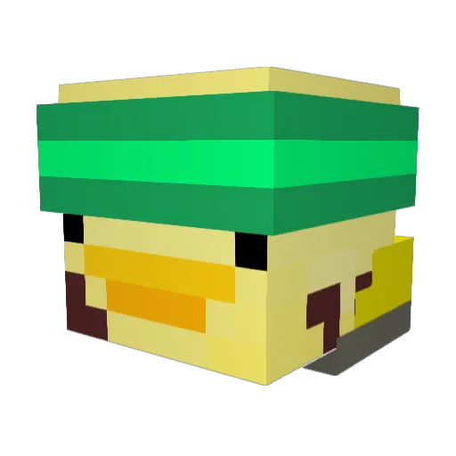 kwaq10 Minecraft avatar head, 3D render