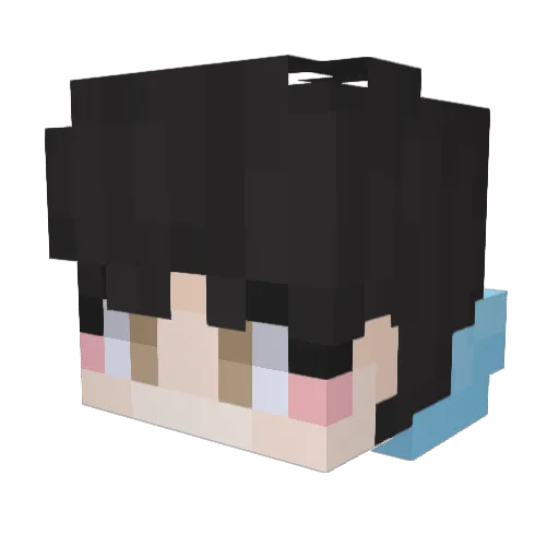 kwazzah Minecraft avatar head, 3D render